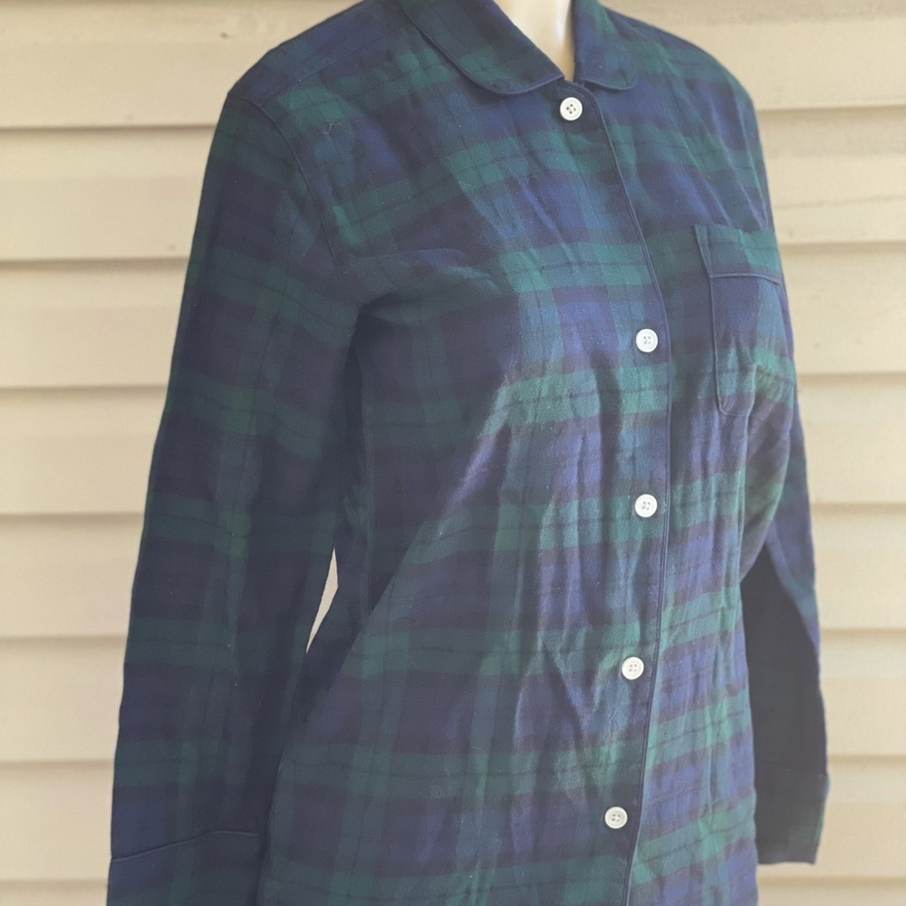 J.Crew black watch plaid button up stretch cotton poplin shirt in signature fit